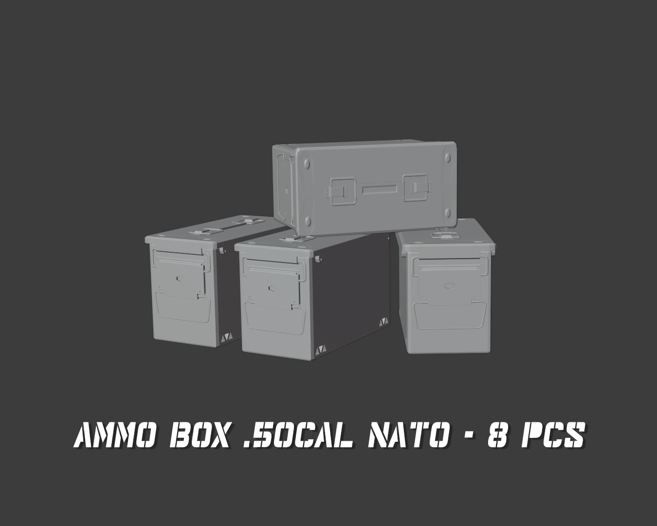 Ammo box .50cal NATO (8pc) - Click Image to Close