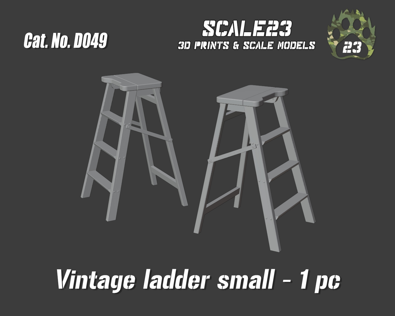 Wooden ladder - low