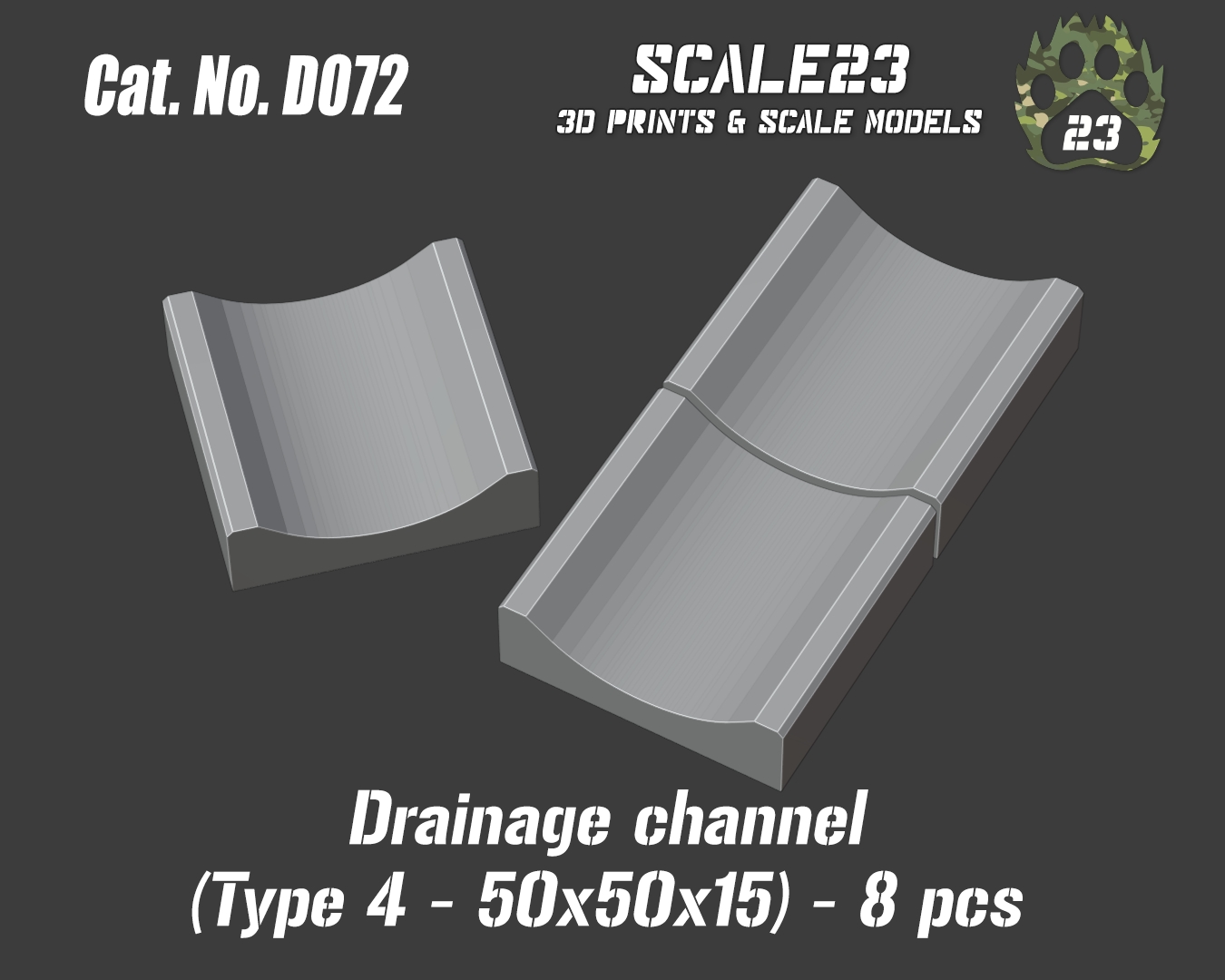 Drainage channel 50x50x15 (8pc)