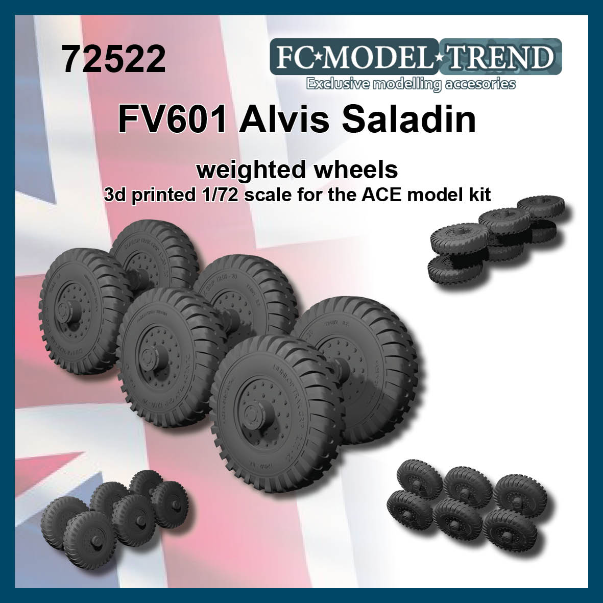 FV601 Alvis Saladin weighted wheels (ACE)