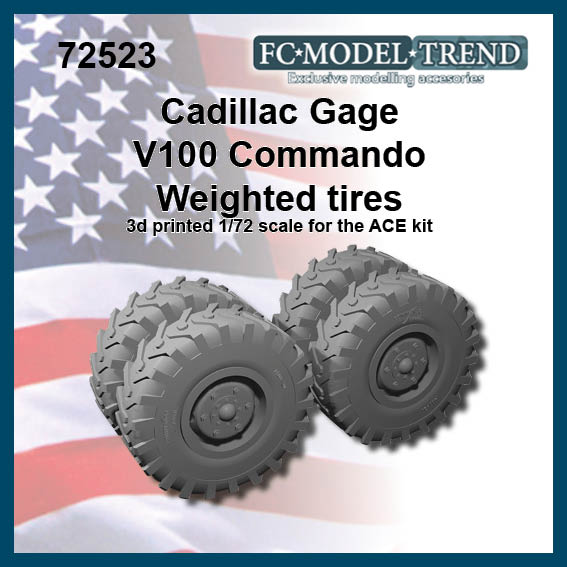 Cadillac Gage V-100 weighted wheels (ACE) - Click Image to Close