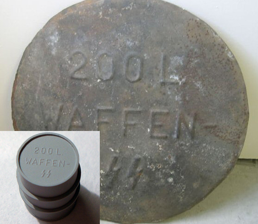 200L oil drum - Waffen-SS marking (4pc)