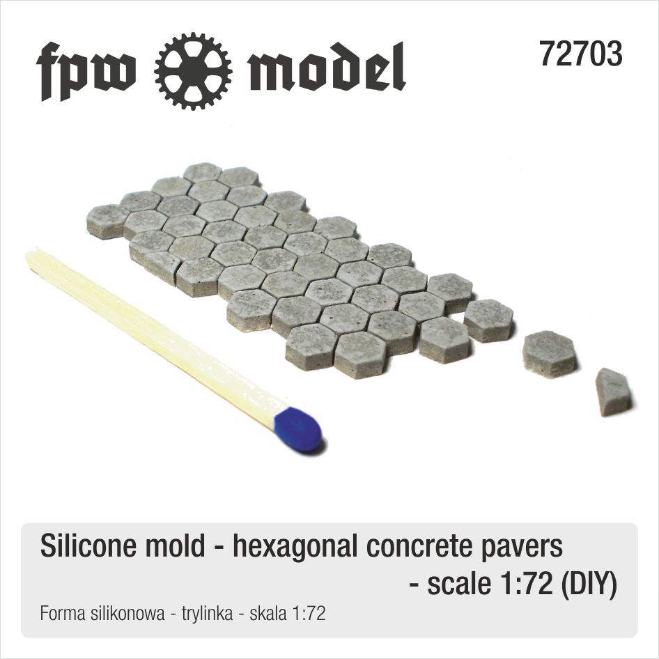Silicone mould - hexagonal concrete pavers - Click Image to Close
