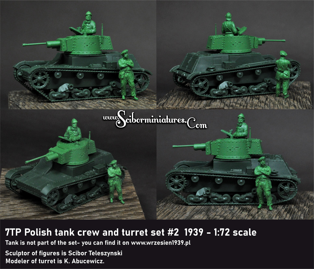 7TP tank turret & crew 1939 - set 2