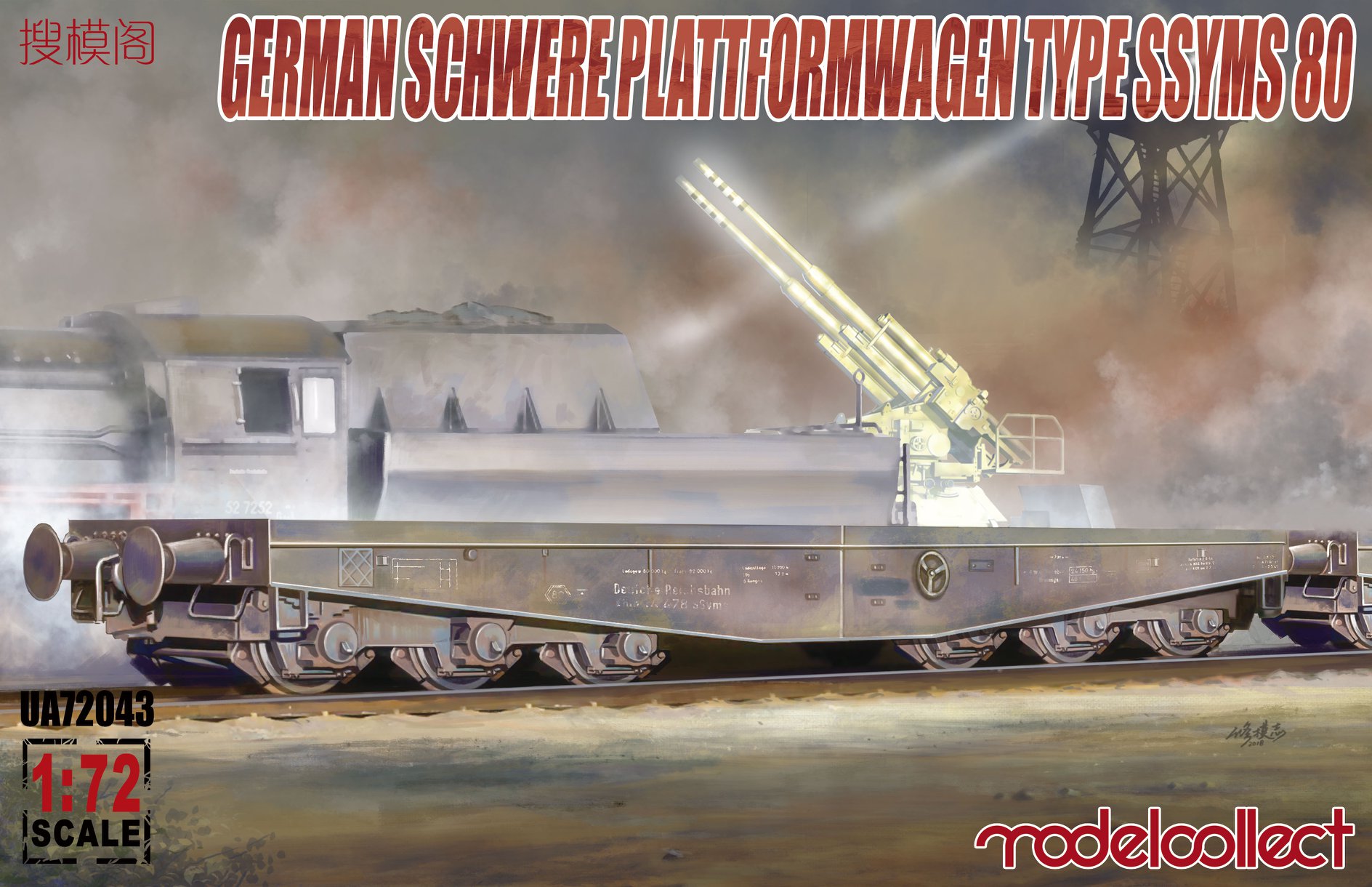 Schwere Plattformwagen Type SSyms 80 - Click Image to Close