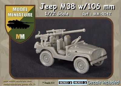 Jeep M-38 with 105mm M40 recoilless rifle