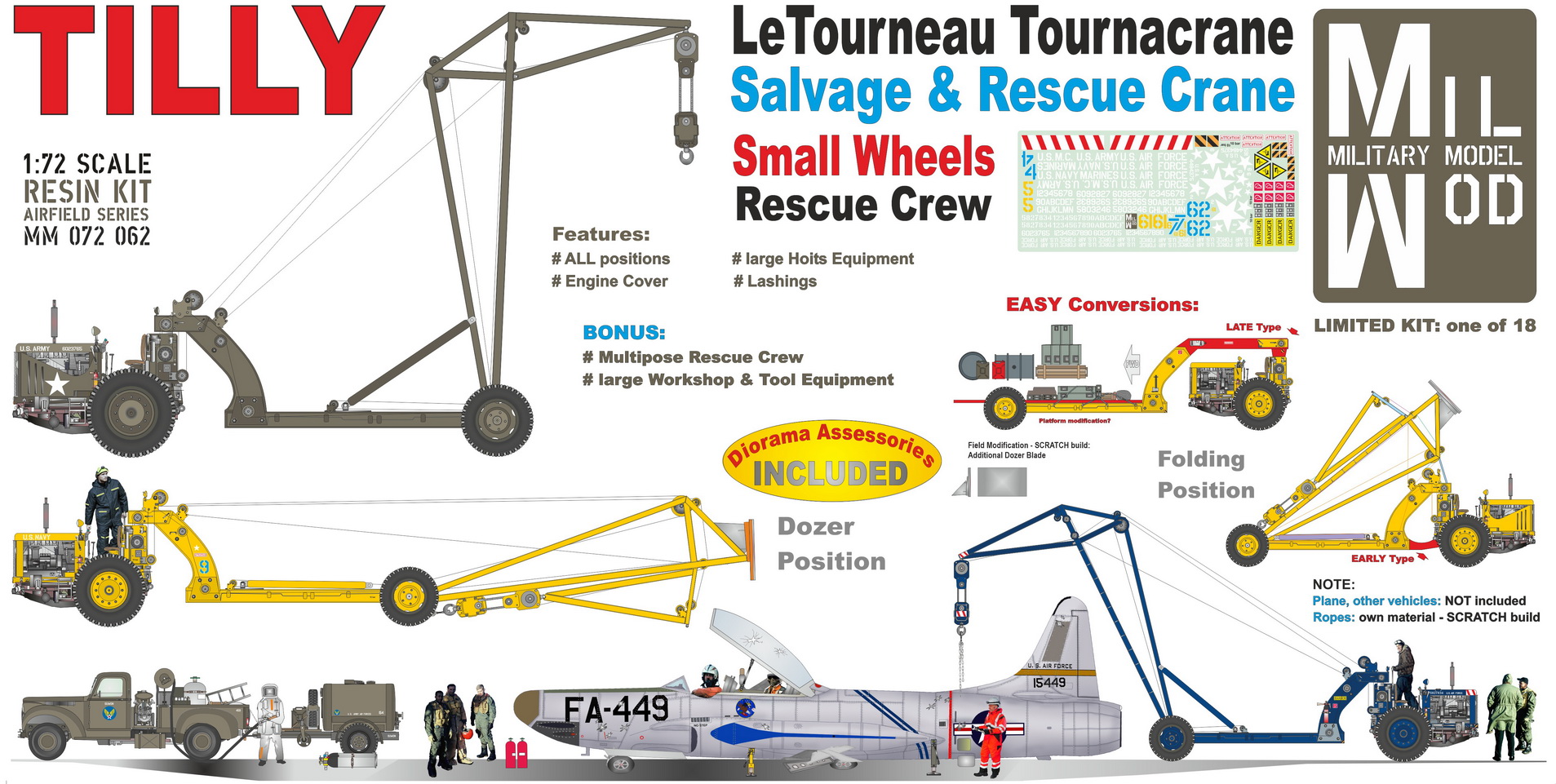 TILLY Salvage & Rescue LeTourneau crane (small wheels)