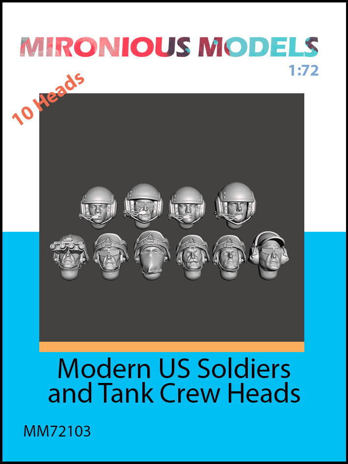 Modern US Soldiers and Tank Crew Heads - Click Image to Close