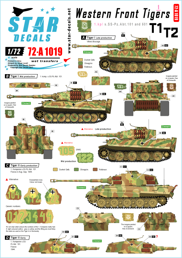 Western Front Tigers - set 1
