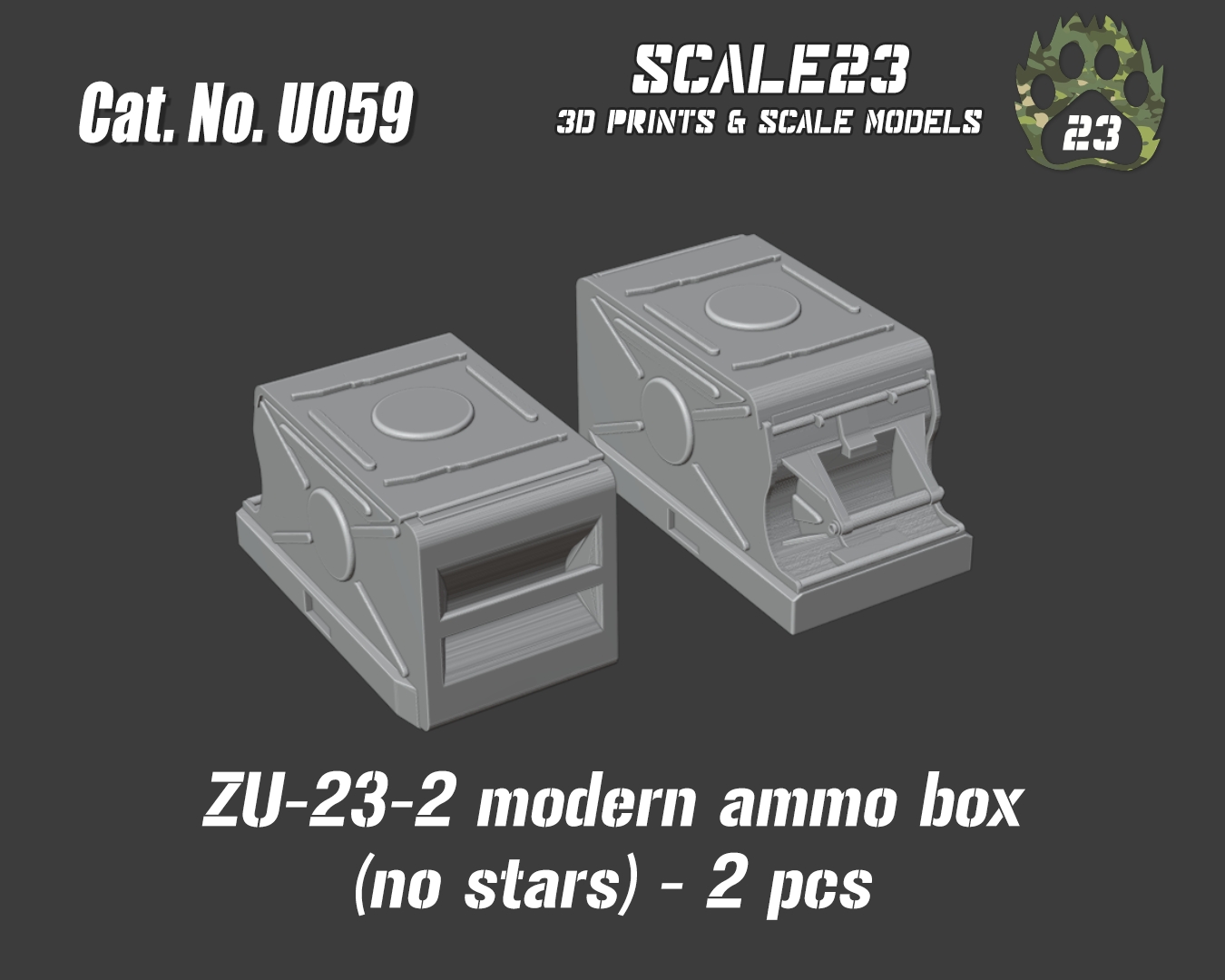 ZU-23-2 ammo box - late (2pc) - Click Image to Close