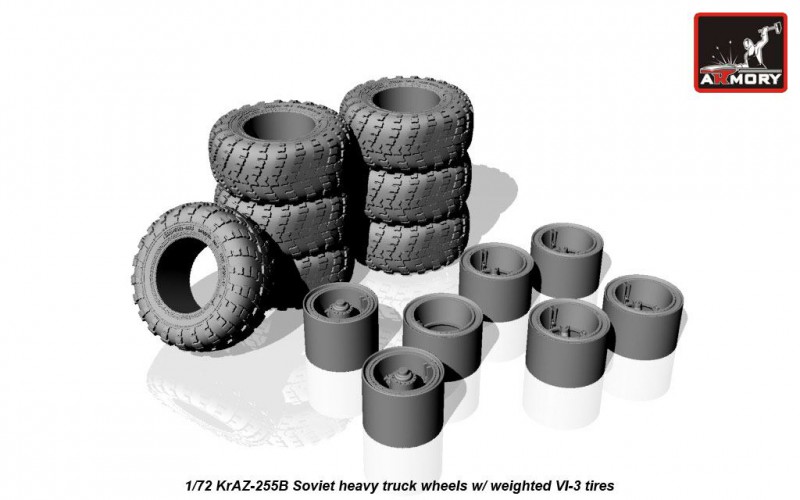 KrAZ-255B wheels with weighted VI-3 tires