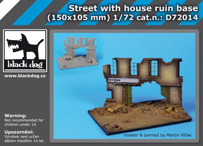 Street with house ruin base (150x105 mm)