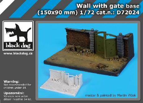 Wall with gate base - set 1 (150x90 mm) - Click Image to Close