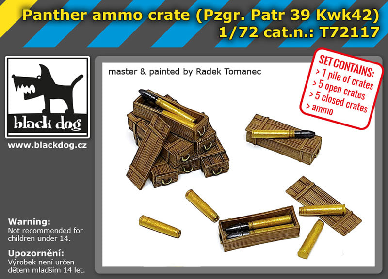 Pz.Kpfw.V Panther ammo & crates (Pzgr.Patr.39 Kwk42) - Click Image to Close