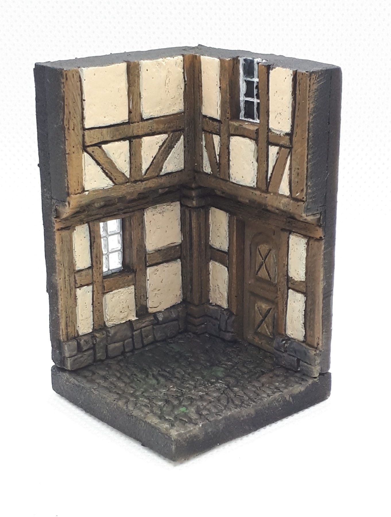 "Half-timbered corner" vignette base (4x4cm)