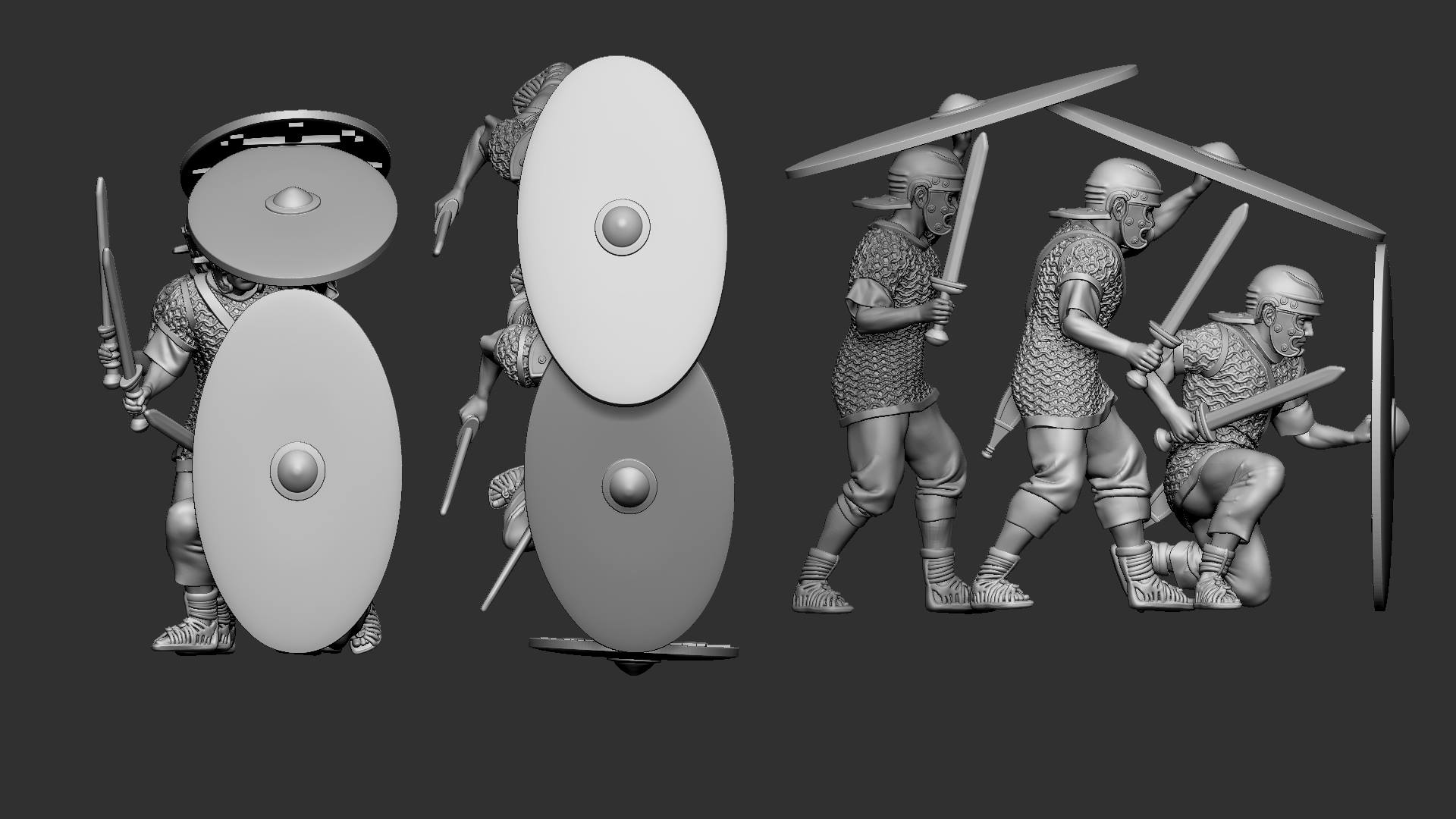 Roman Auxiliary Infantry with gladius - shieldwall - Click Image to Close