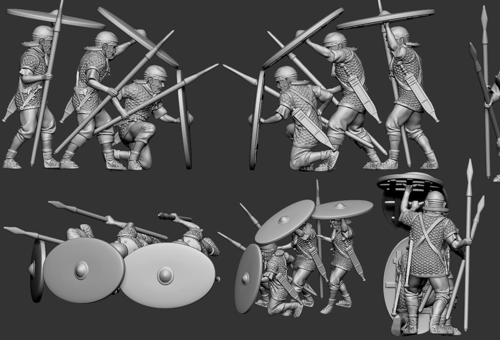 Roman Auxiliary Infantry with pillum - shieldwall