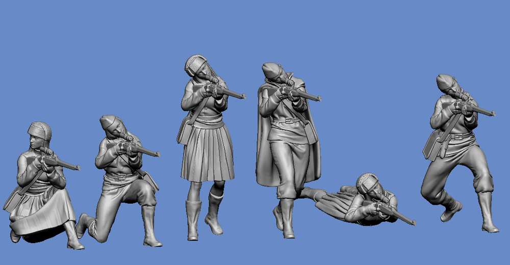 WW2 Soviet female snipers - set 2