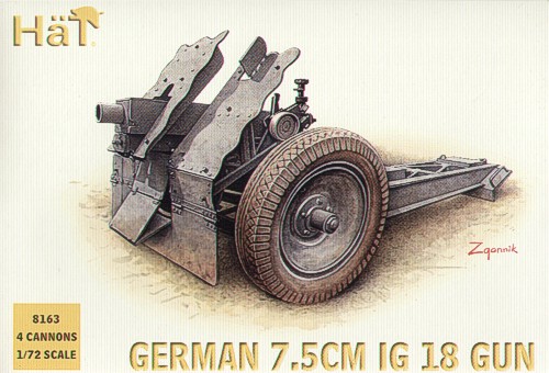 German 7.5cm IG18 infantry gun with crew (4 guns included)