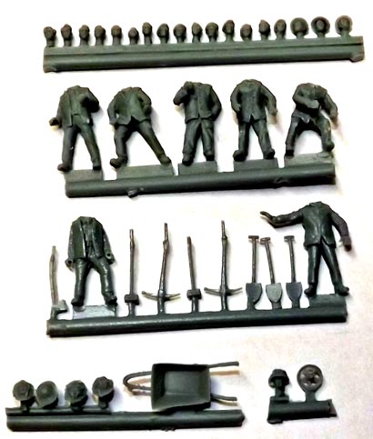 British Pioneer Troops with Tools & Barrow
