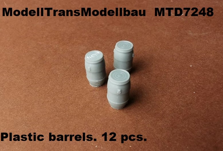 Plastic barrels (12pc) - Click Image to Close