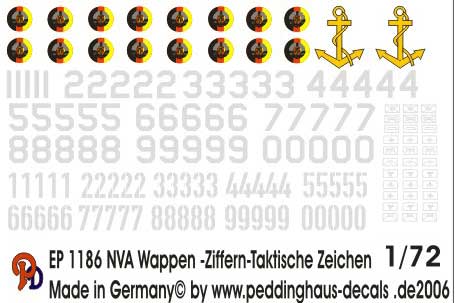 Peddinghaus  1/72 1190 UDSSR Zeichen Nummern und taktische Zeichen