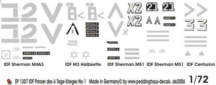 IDF AFV Markings - Set 1