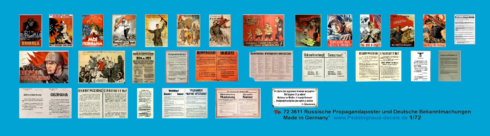 WW2 Soviet Propaganda posters & German wall annoucments