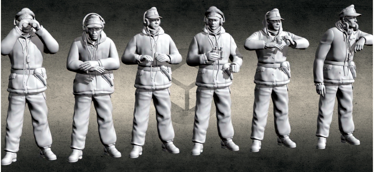 WW2 German tank crew - winter uniforms