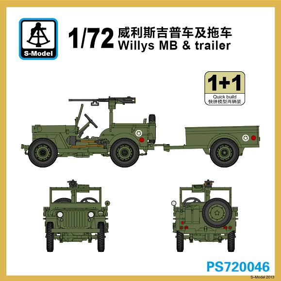 Jeep Willys MB with trailer (2 kits)