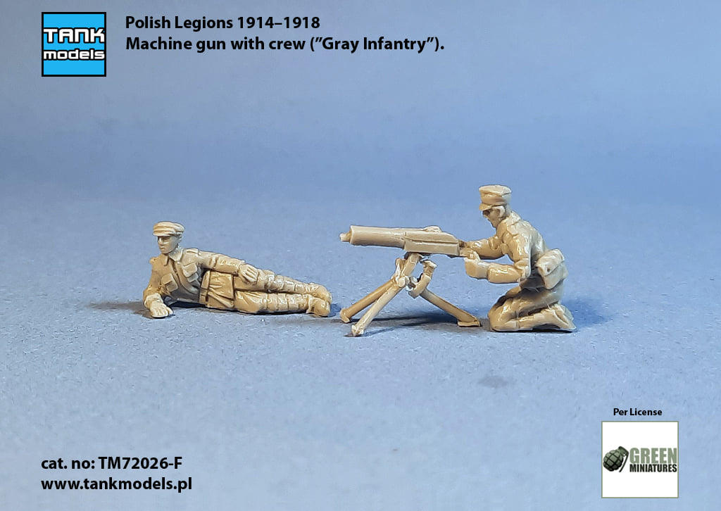 Polish Legions 1914-1918 - MG with crew - Click Image to Close
