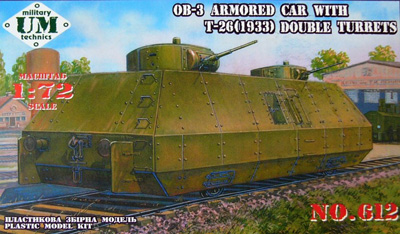 Armored Railroad Car OB-3 with two T-26 (1933) turrets
