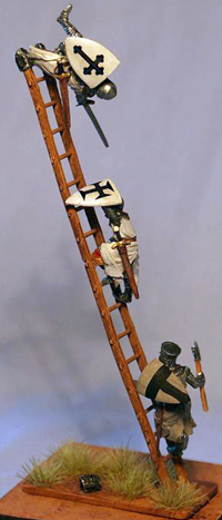 Small siege ladder with crew
