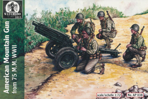 U.S. 75mm Mountain Gun with crew WWII - Click Image to Close