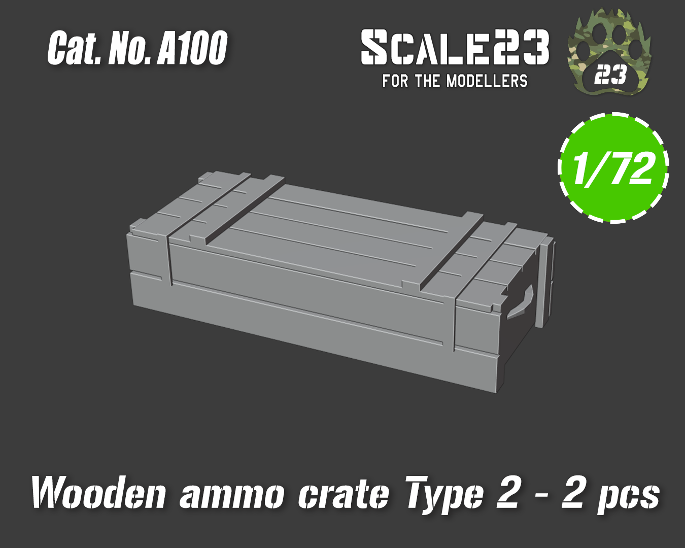 Wooden ammo crate - type 2 (2pc)