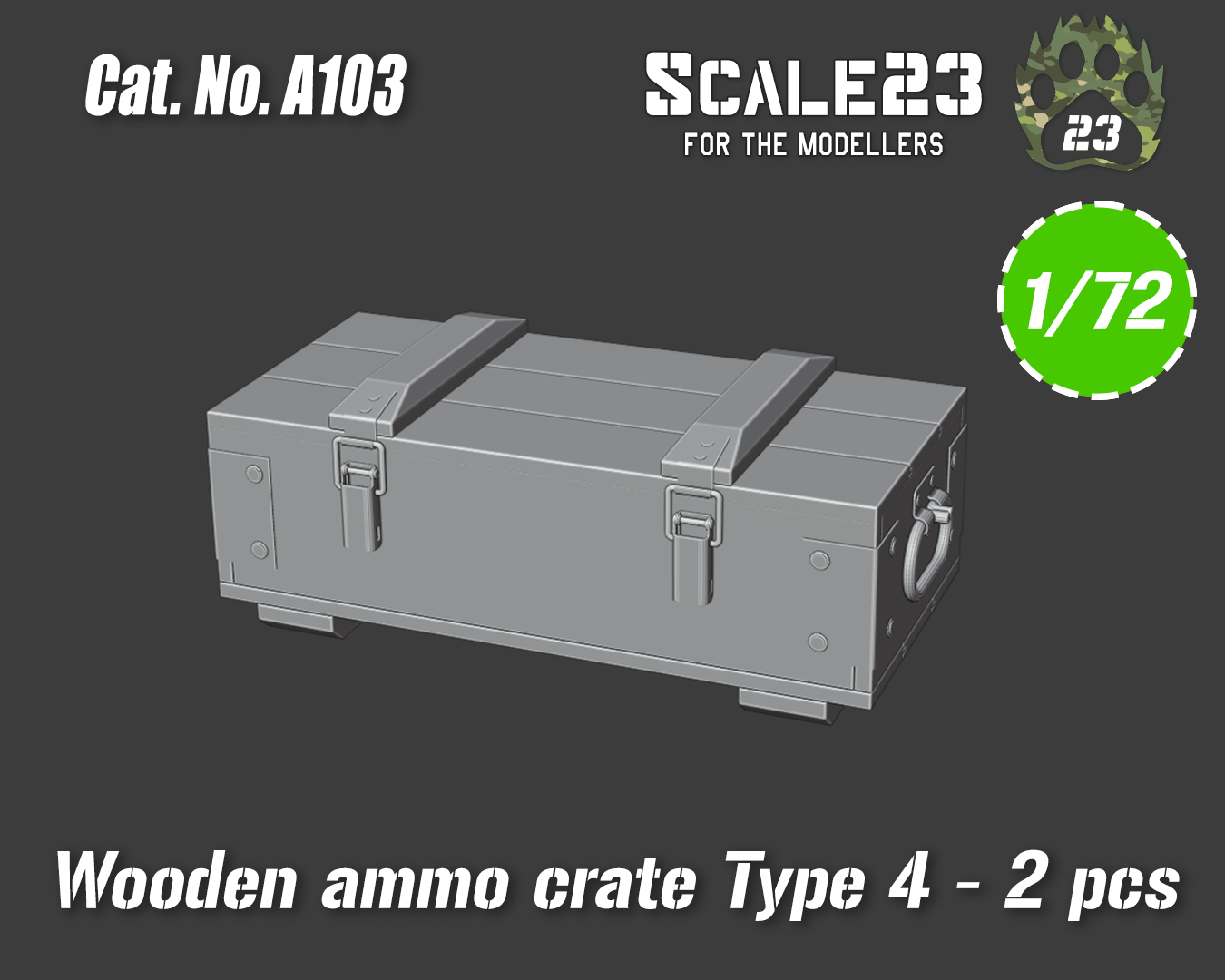 Wooden ammo crate - type 4 (2pc)