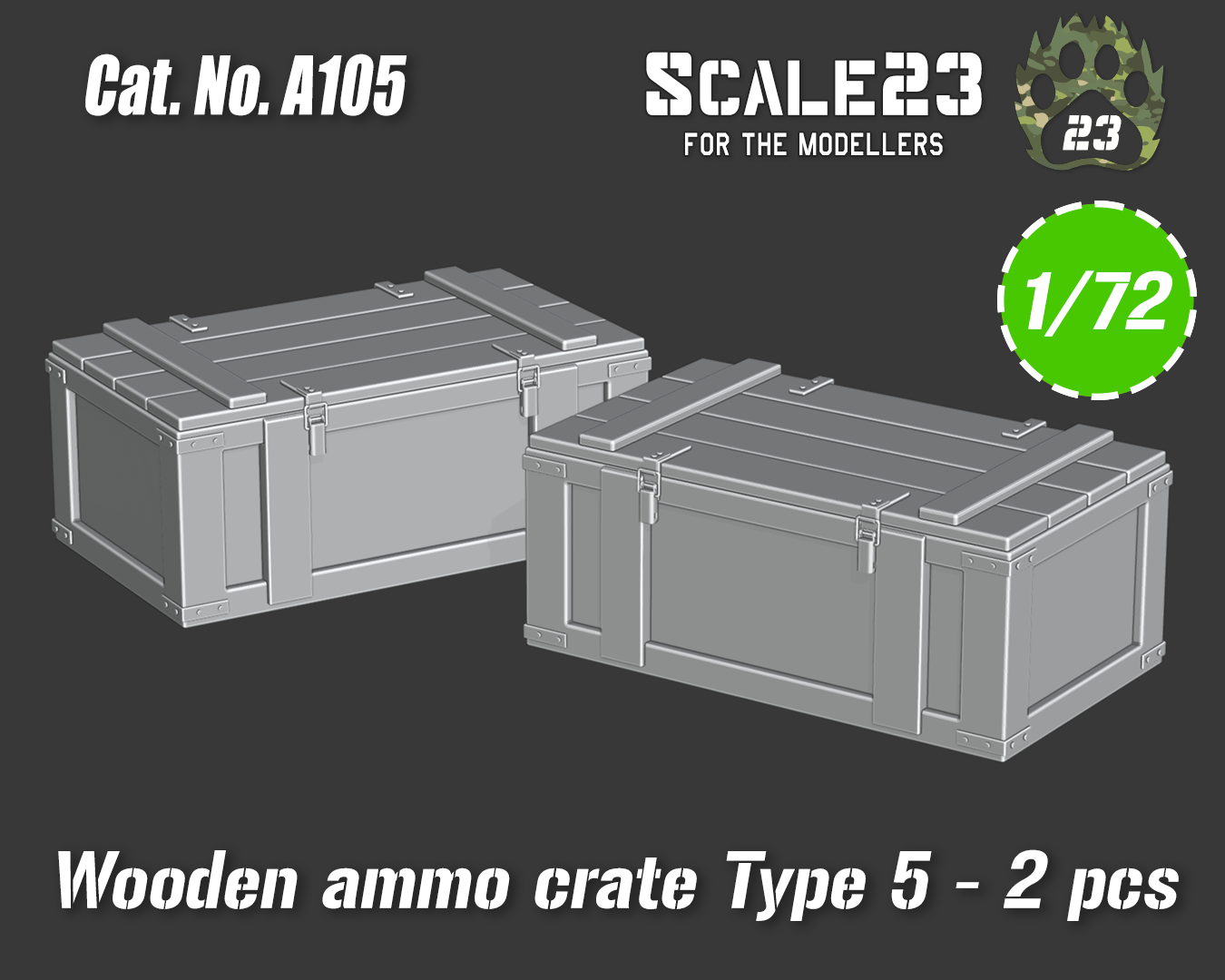 Wooden ammo crate - type 5 (2pc)