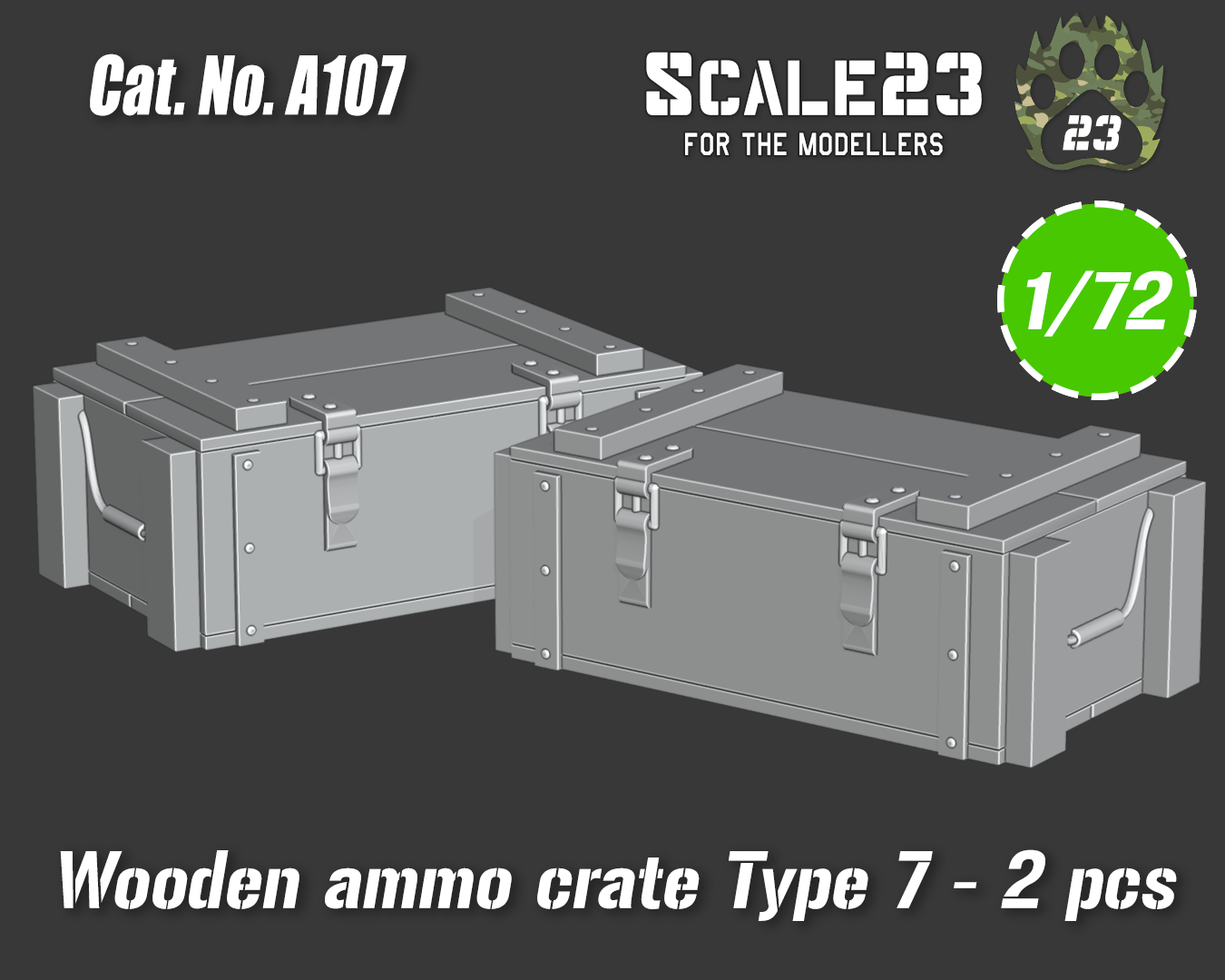 Wooden ammo crate - type 7 (2pc) - Click Image to Close