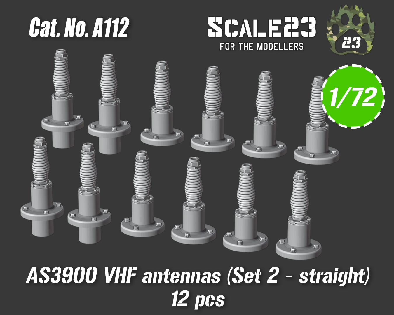 AS3900 VHF NATO antenna - straight (12pc) - Click Image to Close