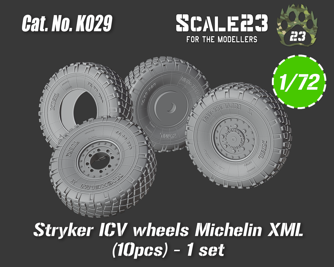 Stryker ICV wheels Michelin XML - Click Image to Close