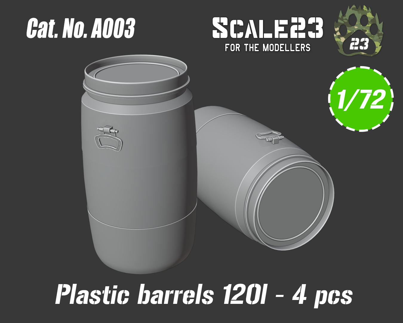 Plastic barrel 120l (4pc)