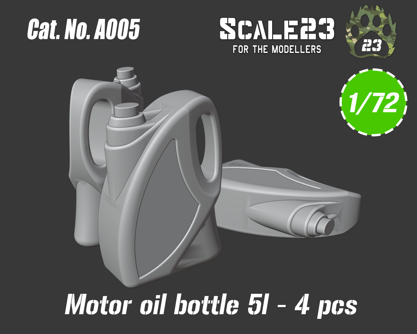 Motor oil bottle 5l (4pc)