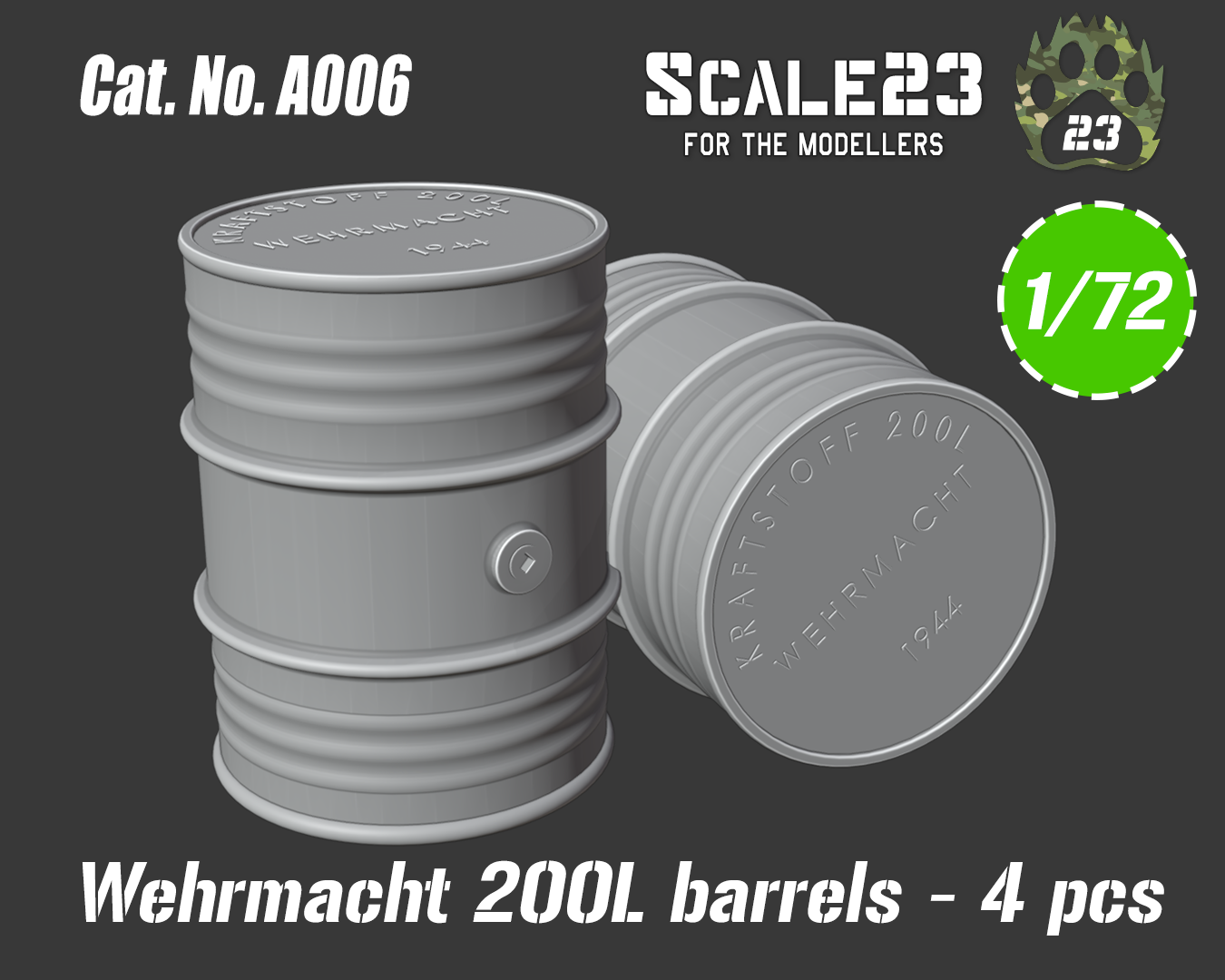 Wehrmacht 200L barrel (4pc)