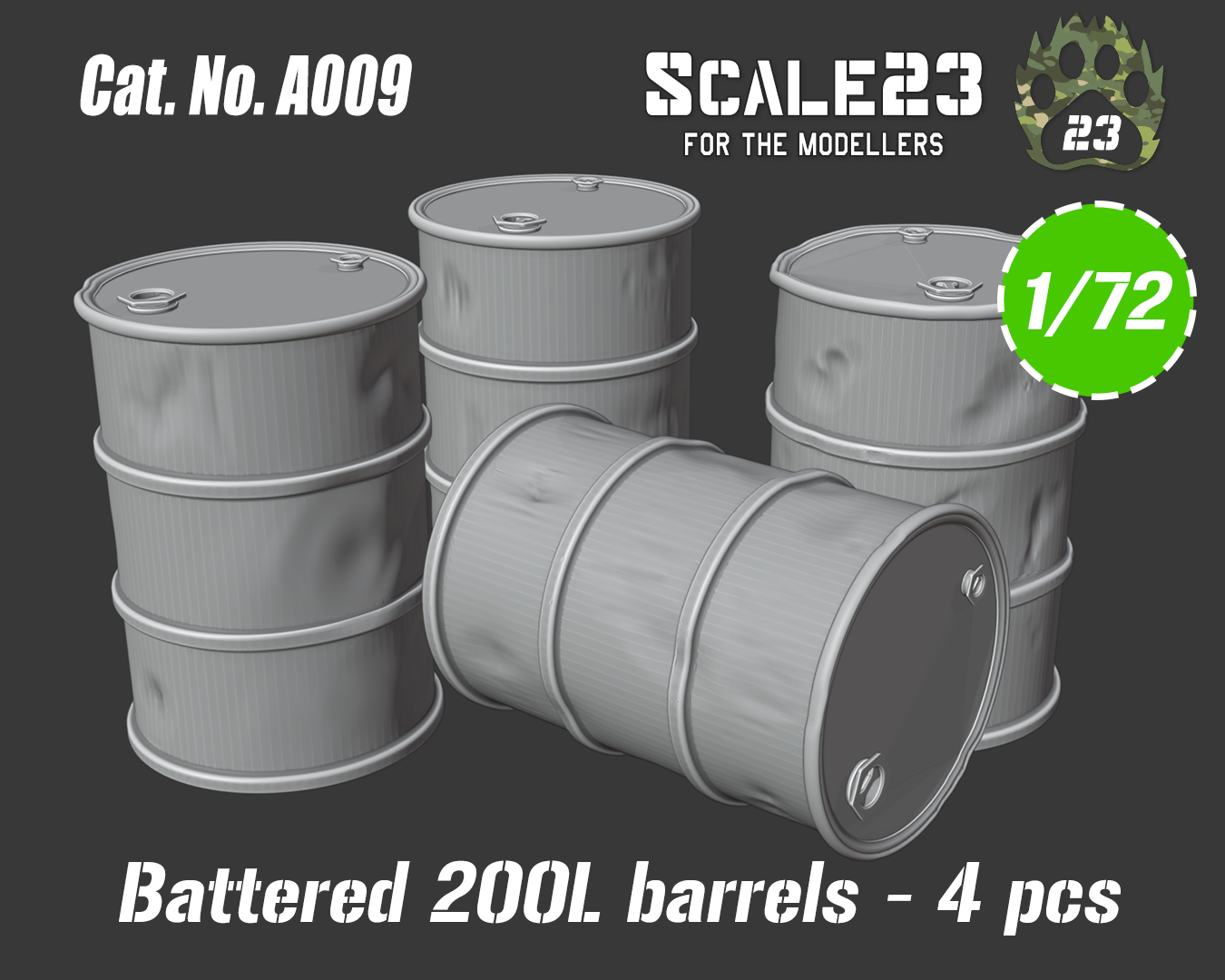 Battered barrels 200l (4pc)