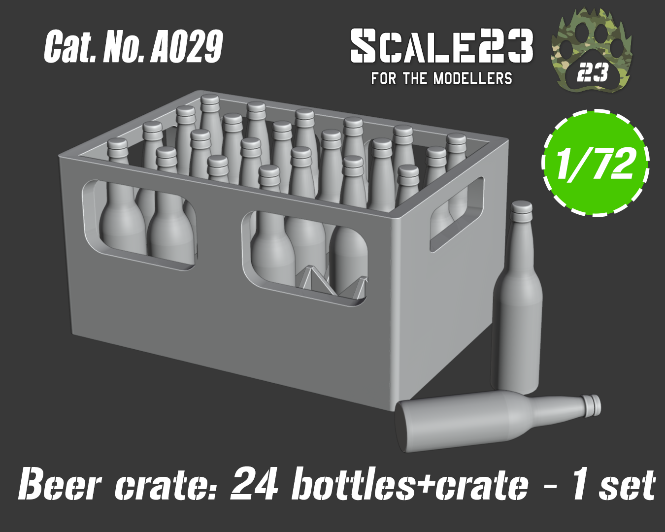 Beer crate with 24 bottles