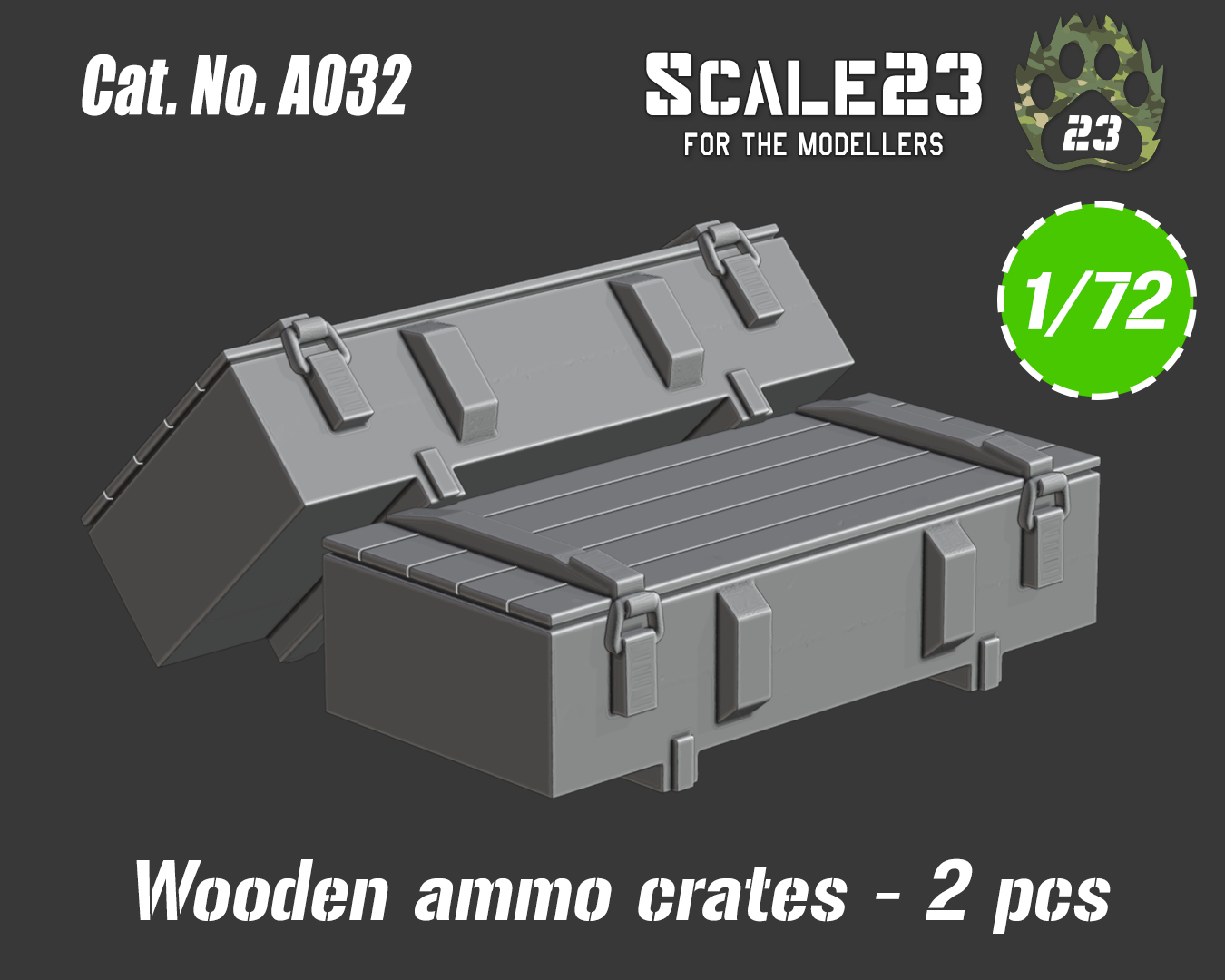 Wooden ammo crate - type 1 (2pc)