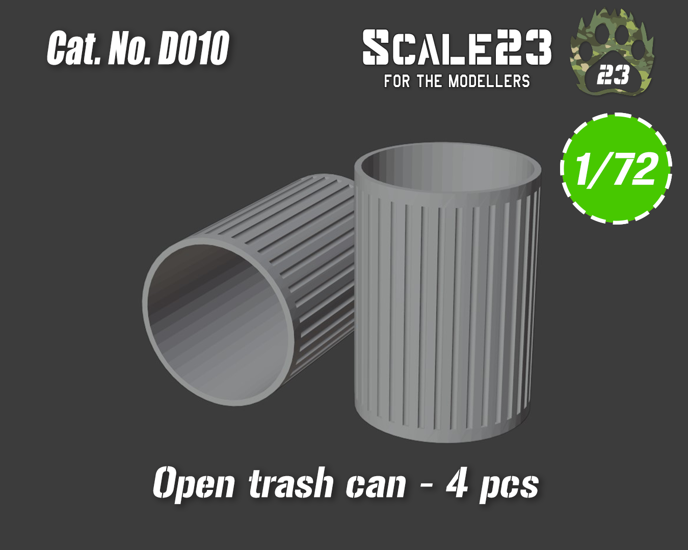 Open trash can (2pc)