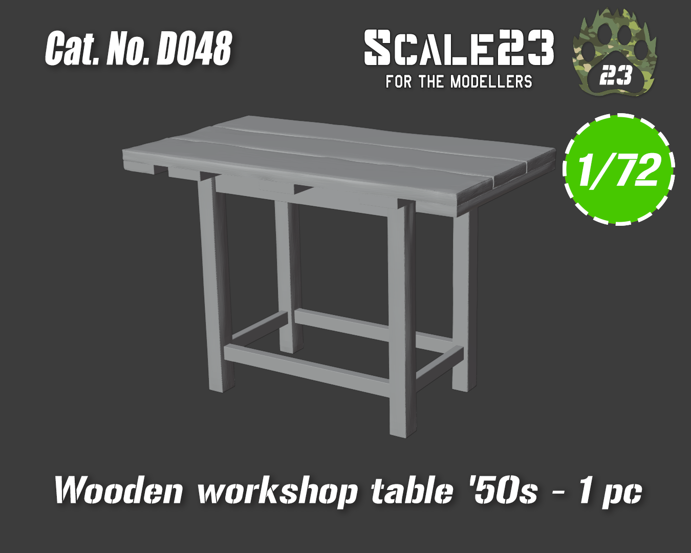 Wooden workshop table