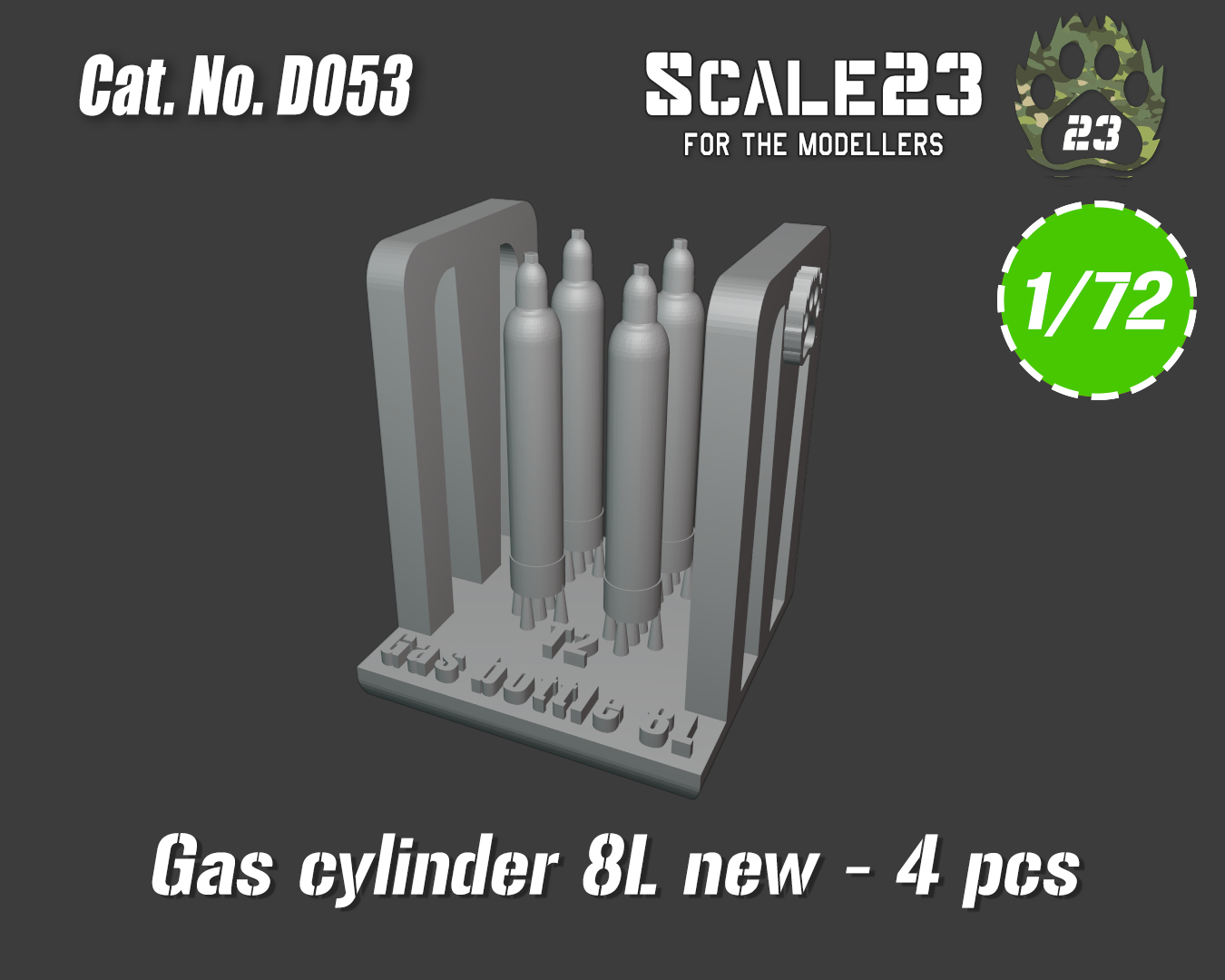 Gas cylinder 8L - new (4pc)