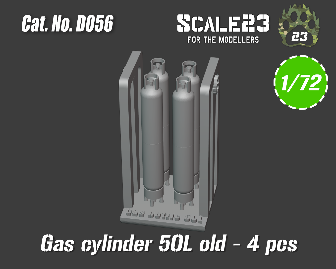 Gas cylinder 50L - old (4pc)